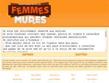 Tablet Screenshot of femmes-mures.biz